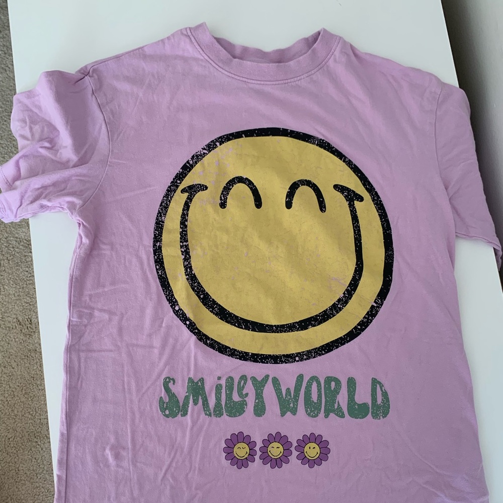 Girls Smiley Shirt H&M Size 8-10